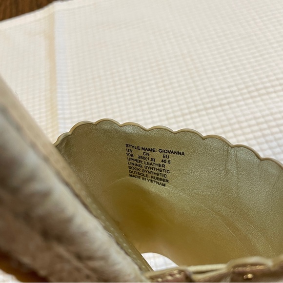 Kate Spade gold leather slides style Giovanna size 10 in good used condition - Picture 5 of 6